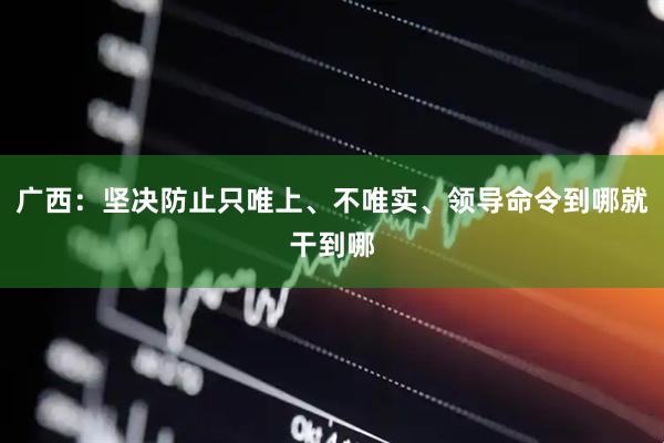 广西：坚决防止只唯上、不唯实、领导命令到哪就干到哪